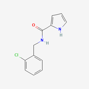 molecular formula C12H11ClN2O B2897191 N-[(2-chlorophenyl)methyl]-1H-pyrrole-2-carboxamide CAS No. 478249-65-9