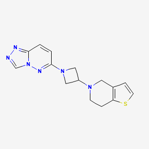 B2897201 5-[1-([1,2,4]Triazolo[4,3-b]pyridazin-6-yl)azetidin-3-yl]-6,7-dihydro-4H-thieno[3,2-c]pyridine CAS No. 2379976-20-0