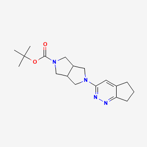 molecular formula C18H26N4O2 B2897242 tert-butyl 5-{5H,6H,7H-cyclopenta[c]pyridazin-3-yl}-octahydropyrrolo[3,4-c]pyrrole-2-carboxylate CAS No. 2415540-30-4
