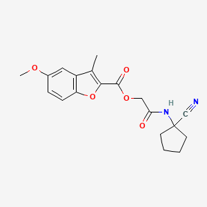 molecular formula C19H20N2O5 B2897267 2-((1-Cyanocyclopentyl)amino)-2-oxoethyl 5-methoxy-3-methylbenzofuran-2-carboxylate CAS No. 874600-05-2