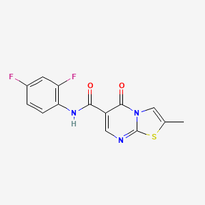 molecular formula C14H9F2N3O2S B2897277 N-(2,4-difluorophenyl)-2-methyl-5-oxo-5H-[1,3]thiazolo[3,2-a]pyrimidine-6-carboxamide CAS No. 896339-85-8