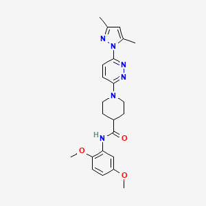 molecular formula C23H28N6O3 B2897280 N-(2,5-dimethoxyphenyl)-1-[6-(3,5-dimethyl-1H-pyrazol-1-yl)pyridazin-3-yl]piperidine-4-carboxamide CAS No. 1705348-35-1