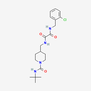 molecular formula C20H29ClN4O3 B2897317 N-{[1-(tert-butylcarbamoyl)piperidin-4-yl]methyl}-N'-[(2-chlorophenyl)methyl]ethanediamide CAS No. 1235307-12-6