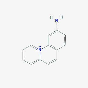 molecular formula C13H11N2+ B289733 9-Aminopyrido[1,2-a]quinolinium 