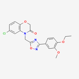 6-chloro-4-((3-(4-ethoxy-3-methoxyphenyl)-1,2,4-oxadiazol-5-yl)methyl)-2H-benzo[b][1,4]oxazin-3(4H)-one