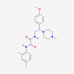molecular formula C24H32N4O3 B2897362 N-(2,4-dimethylphenyl)-N'-[2-(4-methoxyphenyl)-2-(4-methylpiperazin-1-yl)ethyl]ethanediamide CAS No. 906150-78-5