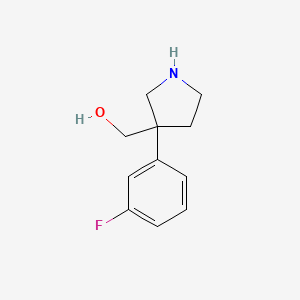 [3-(3-Fluorophenyl)pyrrolidin-3-yl]methanol