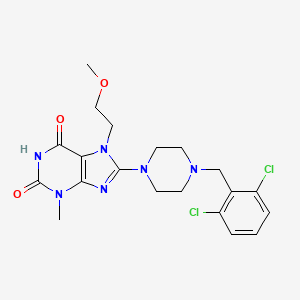 8-(4-(2,6-dichlorobenzyl)piperazin-1-yl)-7-(2-methoxyethyl)-3-methyl-1H-purine-2,6(3H,7H)-dione