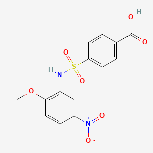 4-[(2-Methoxy-5-nitrophenyl)sulfamoyl]benzoic acid