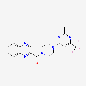 (4-(2-Methyl-6-(trifluoromethyl)pyrimidin-4-yl)piperazin-1-yl)(quinoxalin-2-yl)methanone