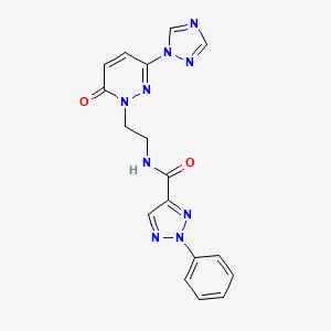 N-(2-(6-oxo-3-(1H-1,2,4-triazol-1-yl)pyridazin-1(6H)-yl)ethyl)-2-phenyl-2H-1,2,3-triazole-4-carboxamide
