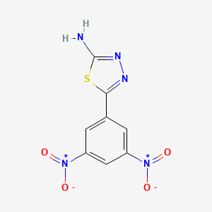 molecular formula C8H5N5O4S B2897427 5-(3,5-Dinitrophenyl)-1,3,4-thiadiazol-2-amine CAS No. 109193-50-2