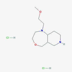 molecular formula C11H24Cl2N2O2 B2897433 1-(2-Methoxyethyl)decahydropyrido[4,3-e][1,4]oxazepine dihydrochloride CAS No. 2320931-69-7