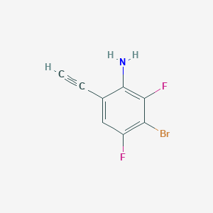 molecular formula C8H4BrF2N B2897439 3-Bromo-6-ethynyl-2,4-difluoroaniline CAS No. 2219374-90-8