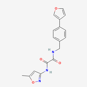 molecular formula C17H15N3O4 B2897475 N1-(4-(furan-3-yl)benzyl)-N2-(5-methylisoxazol-3-yl)oxalamide CAS No. 2034280-02-7