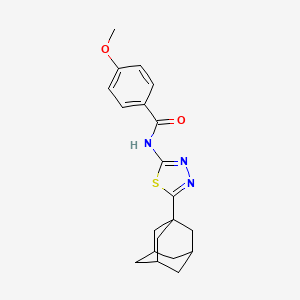 molecular formula C20H23N3O2S B2897490 N-[5-(adamantan-1-yl)-1,3,4-thiadiazol-2-yl]-4-methoxybenzamide CAS No. 392240-87-8