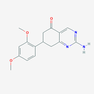 molecular formula C16H17N3O3 B2897504 2-amino-7-(2,4-dimethoxyphenyl)-7,8-dihydroquinazolin-5(6H)-one CAS No. 848753-19-5