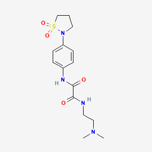 molecular formula C15H22N4O4S B2897544 N-[2-(dimethylamino)ethyl]-N'-[4-(1,1-dioxo-1lambda6,2-thiazolidin-2-yl)phenyl]ethanediamide CAS No. 1105245-65-5