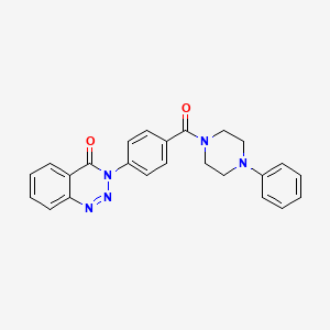 molecular formula C24H21N5O2 B2897550 3-[4-(4-phenylpiperazine-1-carbonyl)phenyl]-3,4-dihydro-1,2,3-benzotriazin-4-one CAS No. 440332-57-0