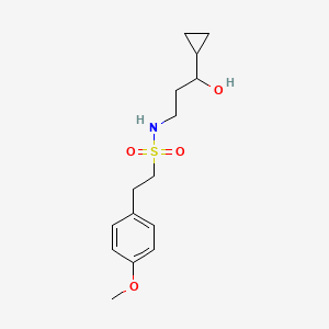 molecular formula C15H23NO4S B2897583 N-(3-cyclopropyl-3-hydroxypropyl)-2-(4-methoxyphenyl)ethane-1-sulfonamide CAS No. 1396687-47-0