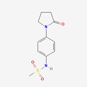 molecular formula C11H14N2O3S B2897633 N-[4-(2-oxopyrrolidin-1-yl)phenyl]methanesulfonamide CAS No. 953254-04-1