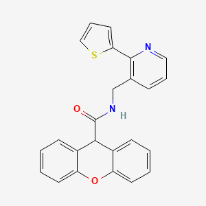 molecular formula C24H18N2O2S B2897635 N-((2-(thiophen-2-yl)pyridin-3-yl)methyl)-9H-xanthene-9-carboxamide CAS No. 2034450-46-7