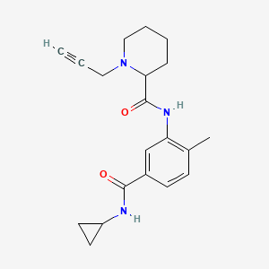 molecular formula C20H25N3O2 B2897636 N-[5-(cyclopropylcarbamoyl)-2-methylphenyl]-1-(prop-2-yn-1-yl)piperidine-2-carboxamide CAS No. 1311434-15-7