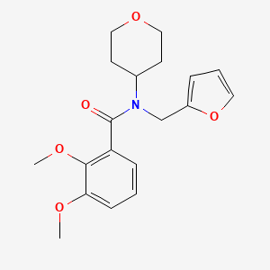 molecular formula C19H23NO5 B2897639 N-(furan-2-ylmethyl)-2,3-dimethoxy-N-(tetrahydro-2H-pyran-4-yl)benzamide CAS No. 1448126-47-3