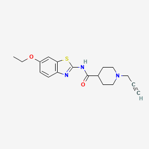 molecular formula C18H21N3O2S B2897640 N-(6-ethoxy-1,3-benzothiazol-2-yl)-1-prop-2-ynylpiperidine-4-carboxamide CAS No. 1240937-22-7