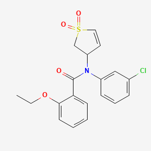 molecular formula C19H18ClNO4S B2897652 N-(3-chlorophenyl)-N-(1,1-dioxido-2,3-dihydrothiophen-3-yl)-2-ethoxybenzamide CAS No. 863007-50-5