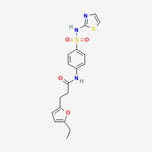 molecular formula C18H19N3O4S2 B2897661 3-(5-ethylfuran-2-yl)-N-(4-(N-(thiazol-2-yl)sulfamoyl)phenyl)propanamide CAS No. 709000-59-9