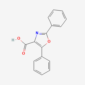 molecular formula C16H11NO3 B2897677 Diphenyl-1,3-oxazole-4-carboxylic acid CAS No. 18735-78-9