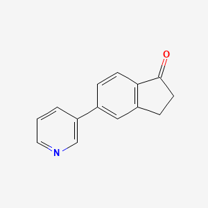 molecular formula C14H11NO B2897678 5-Pyridin-3-yl-2,3-dihydro-1H-inden-1-one 