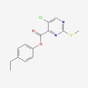 molecular formula C14H13ClN2O2S B2897686 4-Ethylphenyl 5-chloro-2-(methylthio)pyrimidine-4-carboxylate CAS No. 879934-98-2