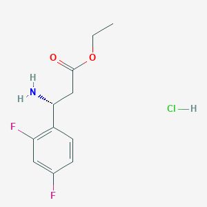 molecular formula C11H14ClF2NO2 B2897692 Ethyl (R)-3-amino-3-(2,4-difluorophenyl)propanoate hydrochloride CAS No. 2126142-97-8