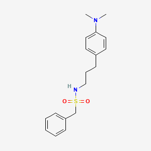 molecular formula C18H24N2O2S B2897699 N-(3-(4-(dimethylamino)phenyl)propyl)-1-phenylmethanesulfonamide CAS No. 954065-96-4