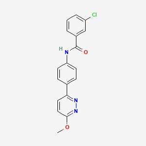 3-chloro-N-(4-(6-methoxypyridazin-3-yl)phenyl)benzamide