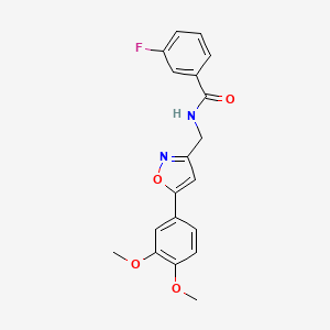 N-((5-(3,4-dimethoxyphenyl)isoxazol-3-yl)methyl)-3-fluorobenzamide