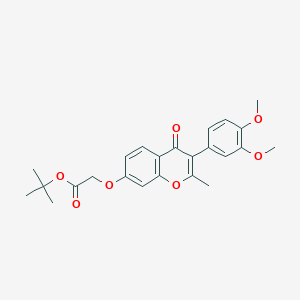 molecular formula C24H26O7 B2897717 tert-butyl 2-{[3-(3,4-dimethoxyphenyl)-2-methyl-4-oxo-4H-chromen-7-yl]oxy}acetate CAS No. 610762-73-7