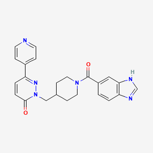 2-{[1-(1H-1,3-benzodiazole-5-carbonyl)piperidin-4-yl]methyl}-6-(pyridin-4-yl)-2,3-dihydropyridazin-3-one