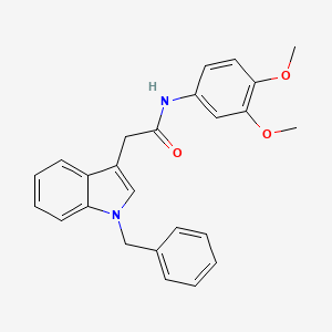 2-(1-benzyl-1H-indol-3-yl)-N-(3,4-dimethoxyphenyl)acetamide