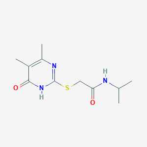 2-((4,5-dimethyl-6-oxo-1,6-dihydropyrimidin-2-yl)thio)-N-isopropylacetamide