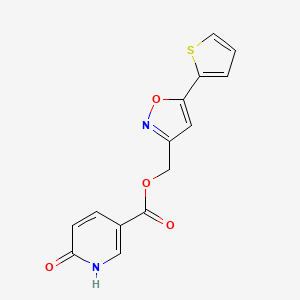 (5-(Thiophen-2-yl)isoxazol-3-yl)methyl 6-oxo-1,6-dihydropyridine-3-carboxylate