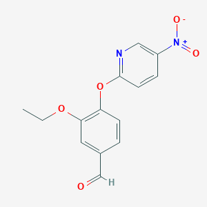 3-Ethoxy-4-[(5-nitropyridin-2-yl)oxy]benzaldehyde