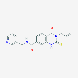 3-allyl-4-oxo-N-(pyridin-3-ylmethyl)-2-thioxo-1,2,3,4-tetrahydroquinazoline-7-carboxamide
