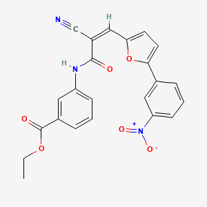 (Z)-ethyl 3-(2-cyano-3-(5-(3-nitrophenyl)furan-2-yl)acrylamido)benzoate