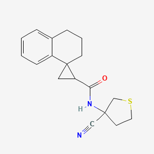 molecular formula C18H20N2OS B2897742 N-(3-cyanothiolan-3-yl)-3',4'-dihydro-2'H-spiro[cyclopropane-1,1'-naphthalene]-3-carboxamide CAS No. 1795480-12-4