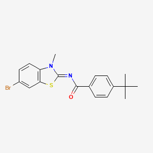 (E)-N-(6-bromo-3-methylbenzo[d]thiazol-2(3H)-ylidene)-4-(tert-butyl)benzamide
