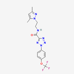 N-(2-(3,5-dimethyl-1H-pyrazol-1-yl)ethyl)-2-(4-(trifluoromethoxy)phenyl)-2H-tetrazole-5-carboxamide