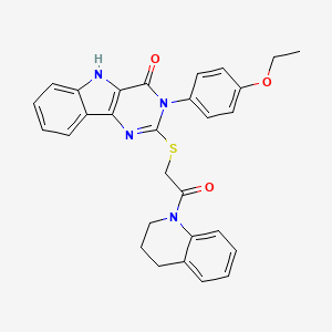 2-((2-(3,4-dihydroquinolin-1(2H)-yl)-2-oxoethyl)thio)-3-(4-ethoxyphenyl)-3H-pyrimido[5,4-b]indol-4(5H)-one
